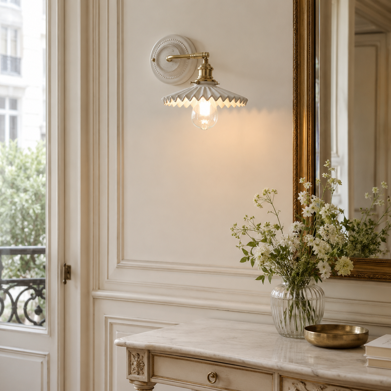 applique murale luminaire ceramique couloir.
