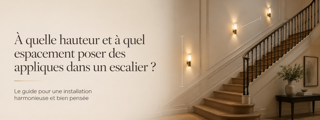 À quelle hauteur et à quel espacement poser des appliques dans un escalier ?