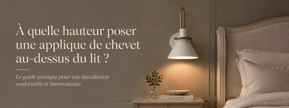 À quelle hauteur poser une applique de chevet au-dessus du lit ?