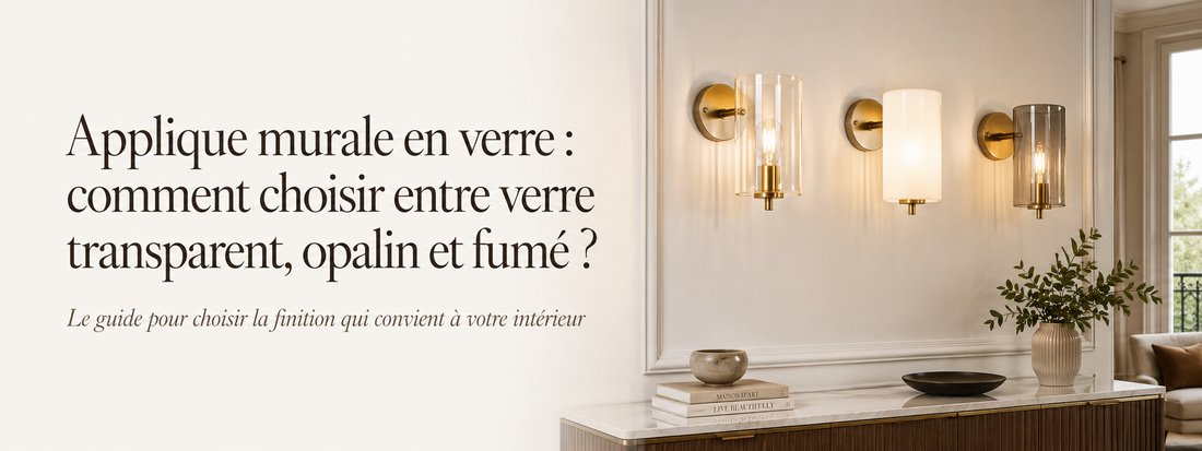 Applique murale en verre : comment choisir entre verre transparent, opalin et fumé ?