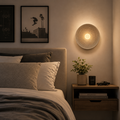 Applique murale bois ampoule chambre