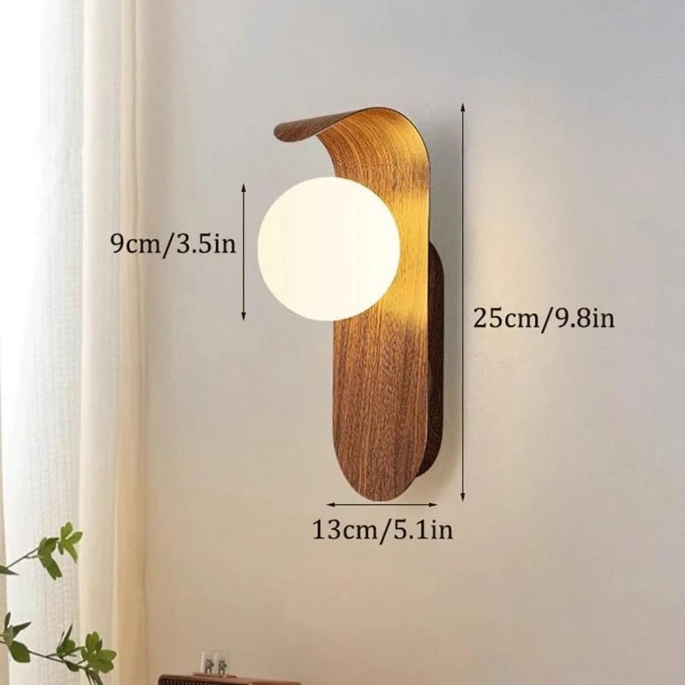 Applique murale bois foncé dimension