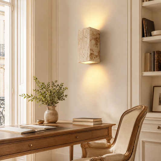Applique murale en pierre naturelle travertin style minimaliste