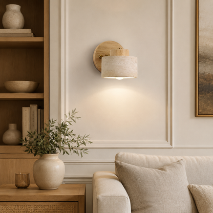 Applique murale pierre design moderne naturel Minera salon