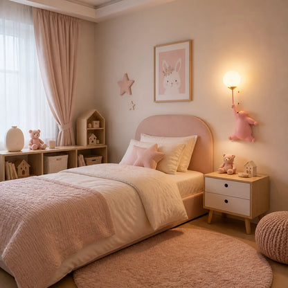 applique-murale-enfant-ours-rose-chambre-fille