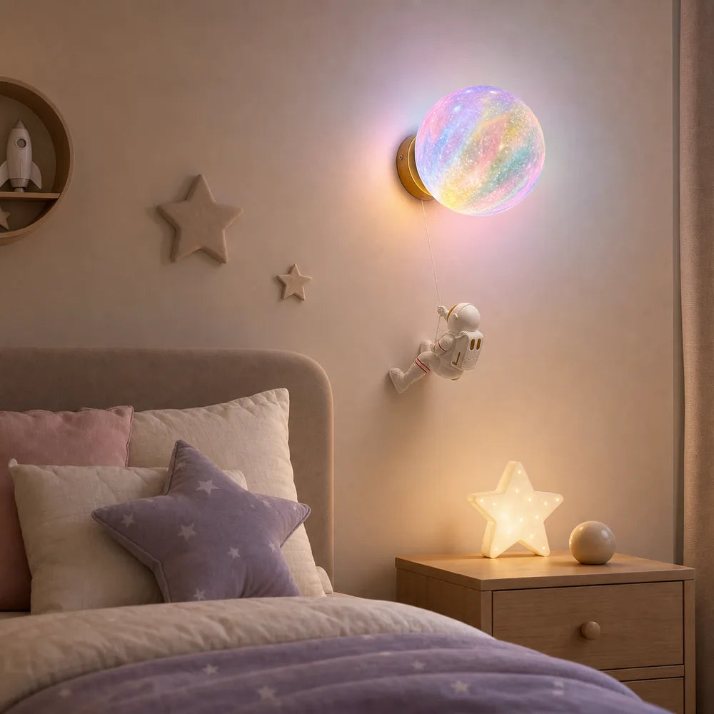 applique murale enfant planete multicolore astronaute chambre 1000x1000
