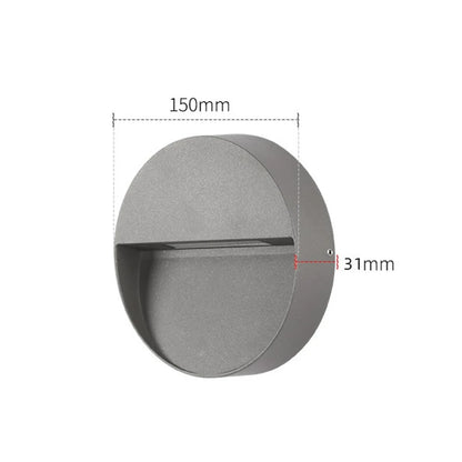 applique murale extérieure ronde  15cm grise 
