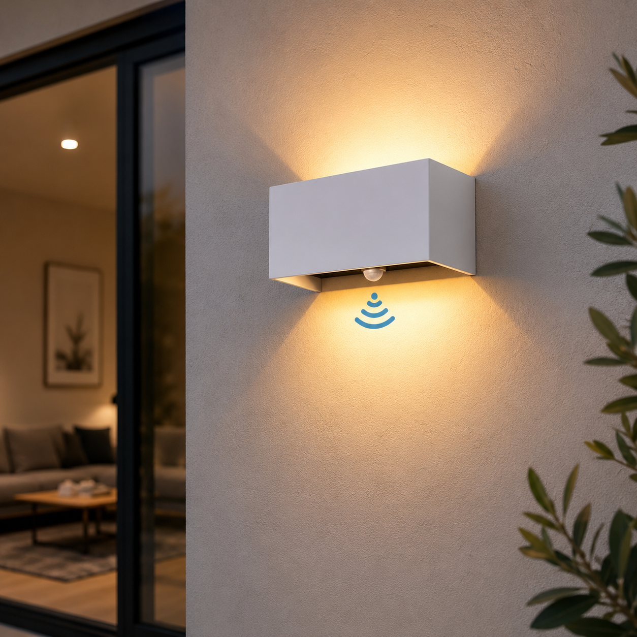  applique murale exterieur avec detecteur blanc