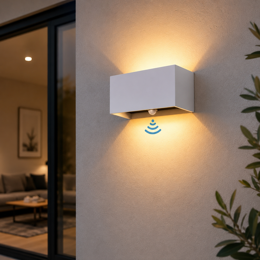  applique murale exterieur avec detecteur blanc