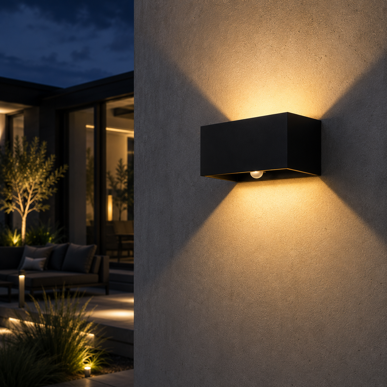  applique murale exterieur avec detecteur noire