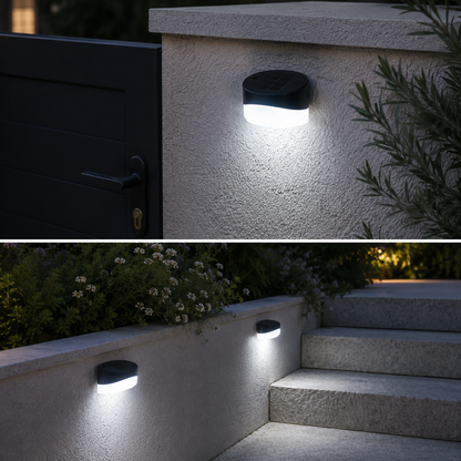 applique murale solaire pour jardin noire